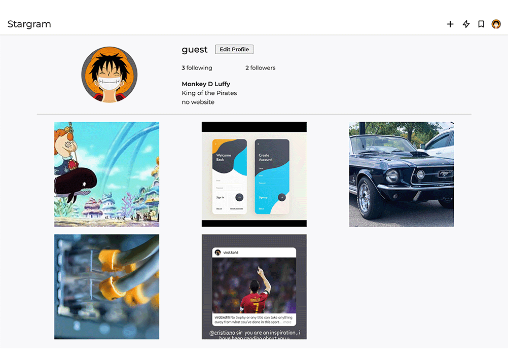 Stargram - a social network