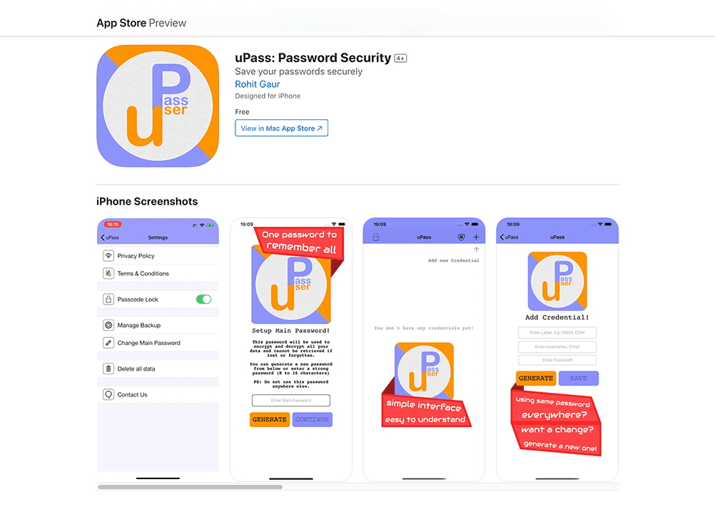 uPass - Password Security